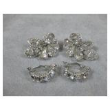 Vtg Eisenberg & Lisner Rhinestone Earrings