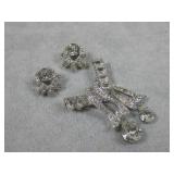 Vtg Eisenberg & Lisner Rhinestone Earrings