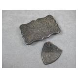 Sterling Silver Overlay Diablo Engraved Buckle See