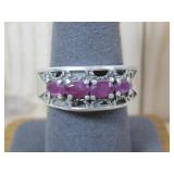 Sterling Silver Gemstone Ring Hallmarked