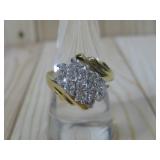 Fashion CZ Cluster Ring