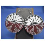 N/A Handpainted Earrings Signed