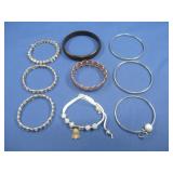 Nine Assorted Fashion Bracelets