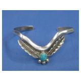 Navajo Mary S. Lew Sterling Silver Cuff Bracelet