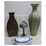 Two Vases, Tiffany Style Votive Candle Holder See