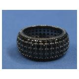 S.S. Black Spinel Eternity Band