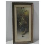 Vtg Lemond Still Life Matted/Framed 12.5' x 25'
