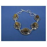 Silvertone Tigers Eye Bracelet
