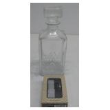 Whiskey Stones & Glass Decanter 9.5' Tall