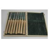 Eight Wood Working Tools In Wooden Case