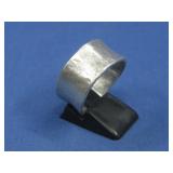 Sterling Silver Hammered Wide Band Ring 11.56Grams
