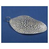 Sterling Silver Sieve Leaf Pendant 17.92Grams See