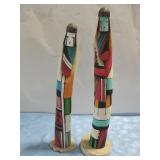 Two Signed N/A Wood Carved Kachinas See Info