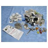Assorted Coins, Pins & Crucifix