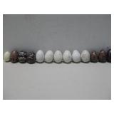 Thirteen Assorted Stone Egg Decor