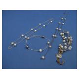 2 Sterling Silver Fresh Water Pearl Necklaces See