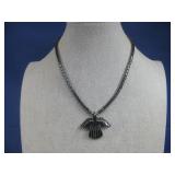 Hematite Thunderbird Pendant Necklace