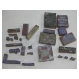 Assorted Vtg Newspaper Print Blocks/Stamps