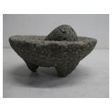 Vtg Molcajete Stone Mortar & Pestle