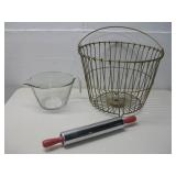 Pampered Chef 8 Cup Measuring Cup, Vtg Stainless