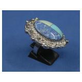 Sterling Silver SW Turquoise Ring Hallmarked See