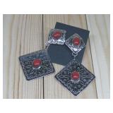 Nickel Silver Navajo Dangle Earrings Hallmarked