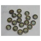 18 Vtg Original World Book Club Pin Buttons