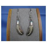 S.S. Beaded Feather Dangle Earrings