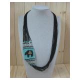 Navajo Hand Beaded Bear Necklace By Garcia