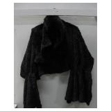 Black Mink Fur Poncho/Shawl W/Tie See Info