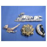 Four Vtg Brooches Trifari, Ultra & More See Info