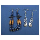 Two Pairs of Dangle Earrings