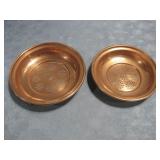Vtg Copper Colander Wall Plates Largest 9'