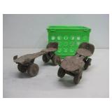Vtg Metal Rolling Skates