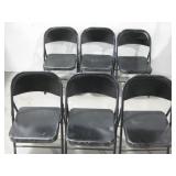 Six Metal Folding Chairs