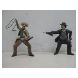 Two Vtg Papo Figurines Cowboy & Sheriff