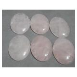 6 Large Rose Quartz 30 x 40mm Cabochons