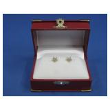 14k 585 Hallmarked Genuine Diamond Earrings