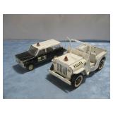 Vtg Metal Tonka Police Jeep & Highway Patrol See