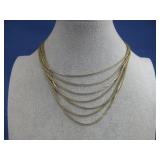 Vtg 12KT Gold Filled 7 Strand Necklace