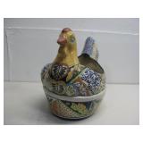Handpainted Talavera Pottery Chicken Planter See