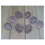 Eight Cross Crystal Leather Work Conchos