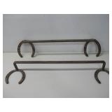 Two Handmade Horseshoe Wall Racks See Info
