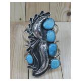 SW Large Statement Cuff Turquiose Nickle