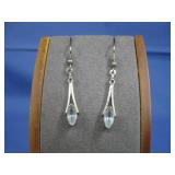 Silver Toned Dangle Earrings Not S.S.
