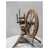 Antique Wooden Spinning Wheel 19th Century