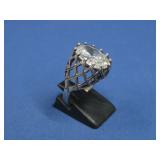 Sterling Silver CZ Ring Hallmarked