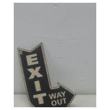 NIP Exit Way Out Arrow Sign 5' x 8'