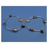 Two Multi Bead S.S. Bracelets