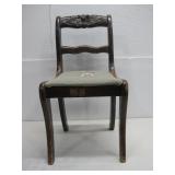 Antique Mahogany Childrens Needle Point Chair